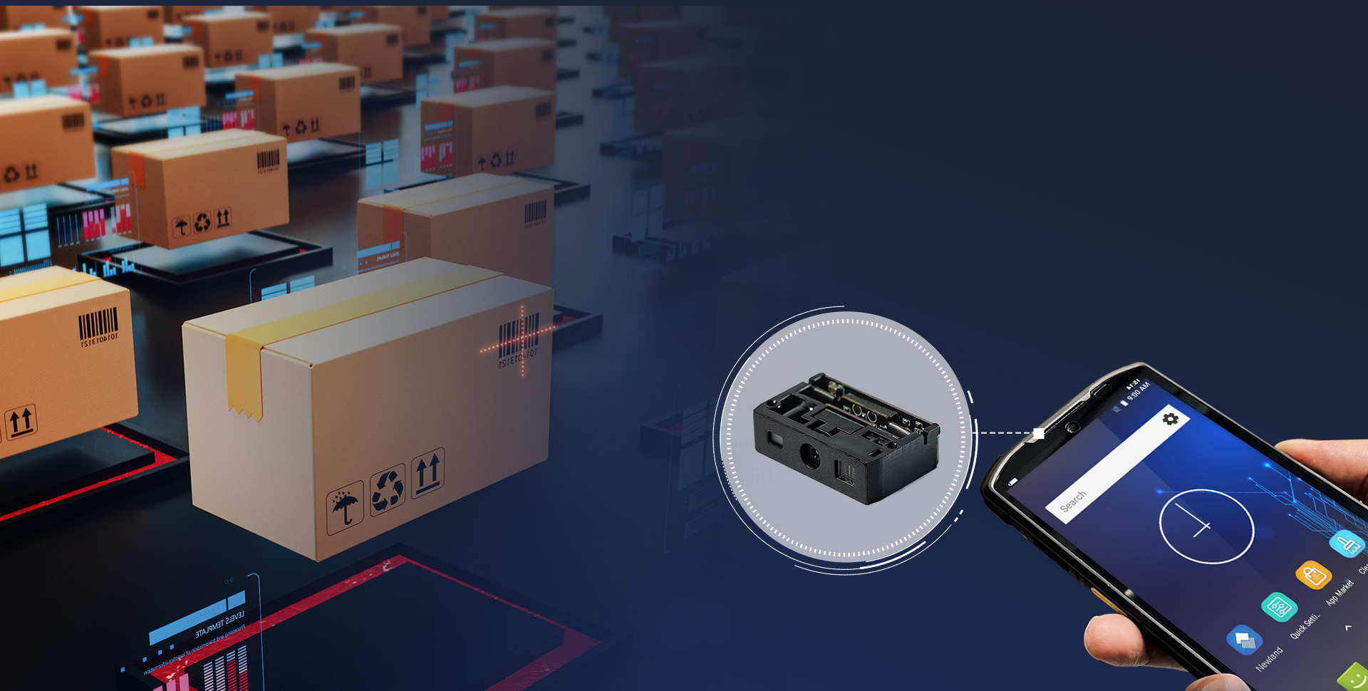 全面識讀性能 
物流倉儲行業應用小能手